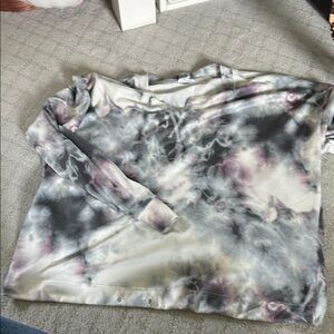 Gray and Black Boxy Long Sleeve Hoodie